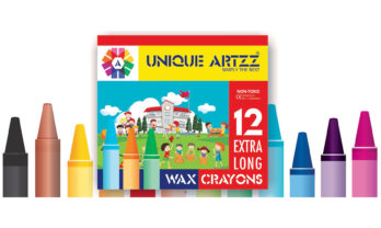 12 Wax Crayons Extra long